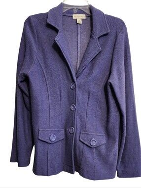 Lavender Wool Buttondown Blazer
